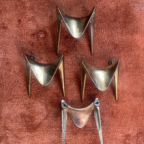 Vintage Mid Century MCM Hardware - Drawer handles Qty 4 - Picture 2 of 5